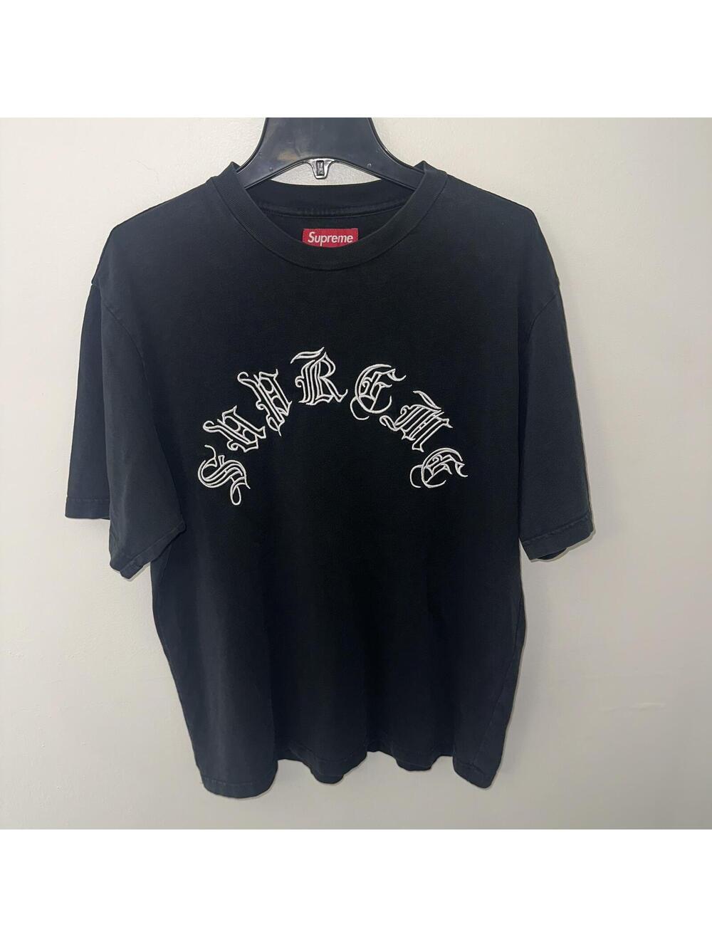 Supreme Mens Old English Short- Sleeve Shirt 2023 Medium